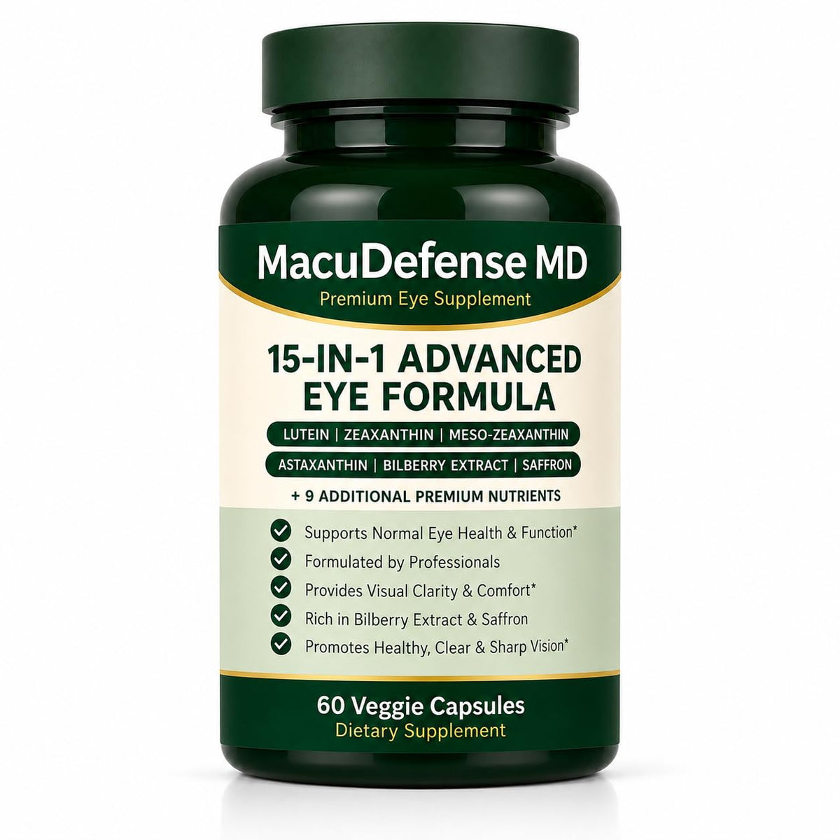 Nichalous Macudefense MD botella frontal mostrando diseño y beneficio visual