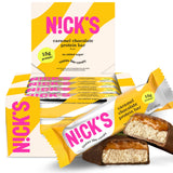 N!CK'S frente del empaque mostrando caja de 12 barras, práctico para almacenamiento