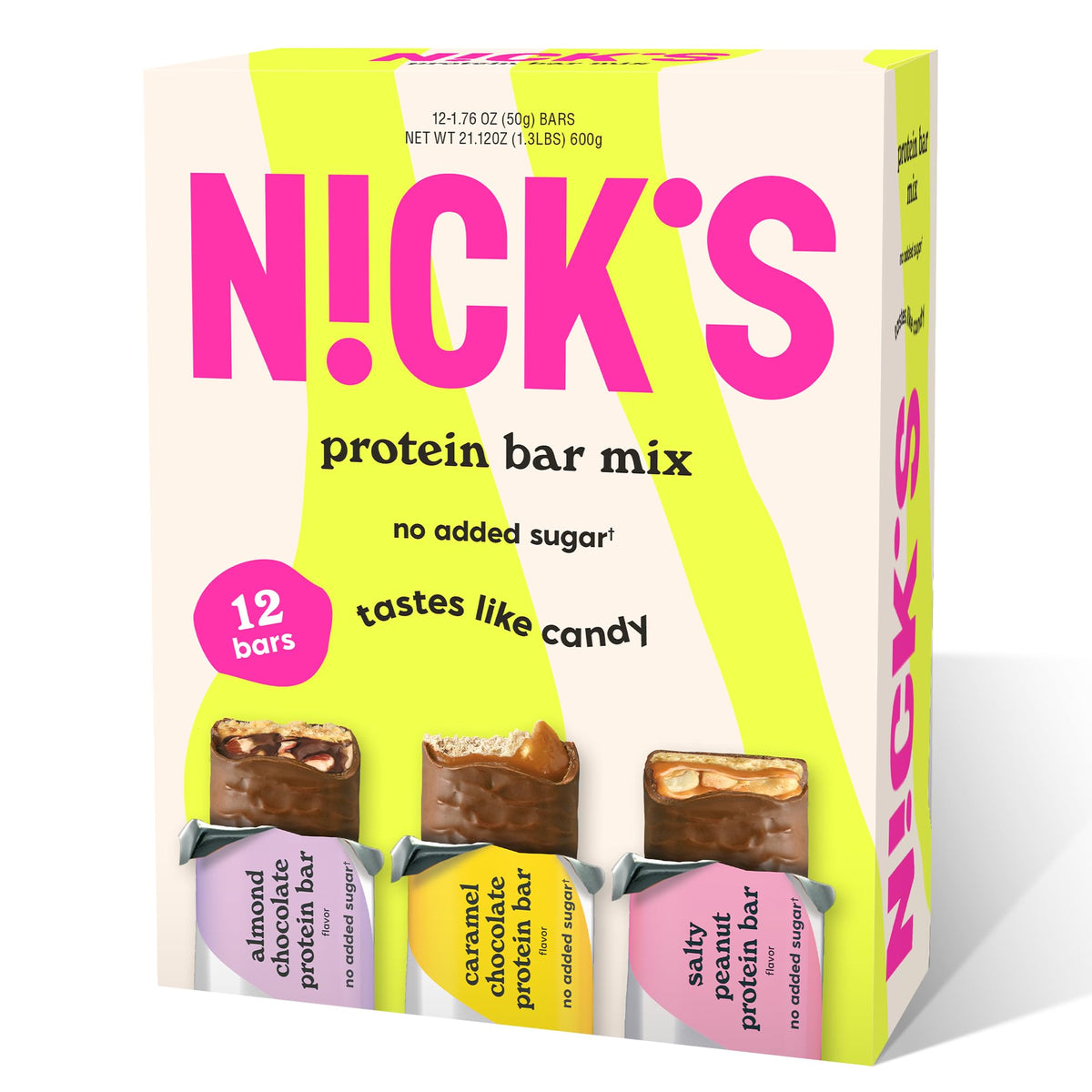 N!CK'S envase frontal mostrando marca y variedad, conveniencia visual