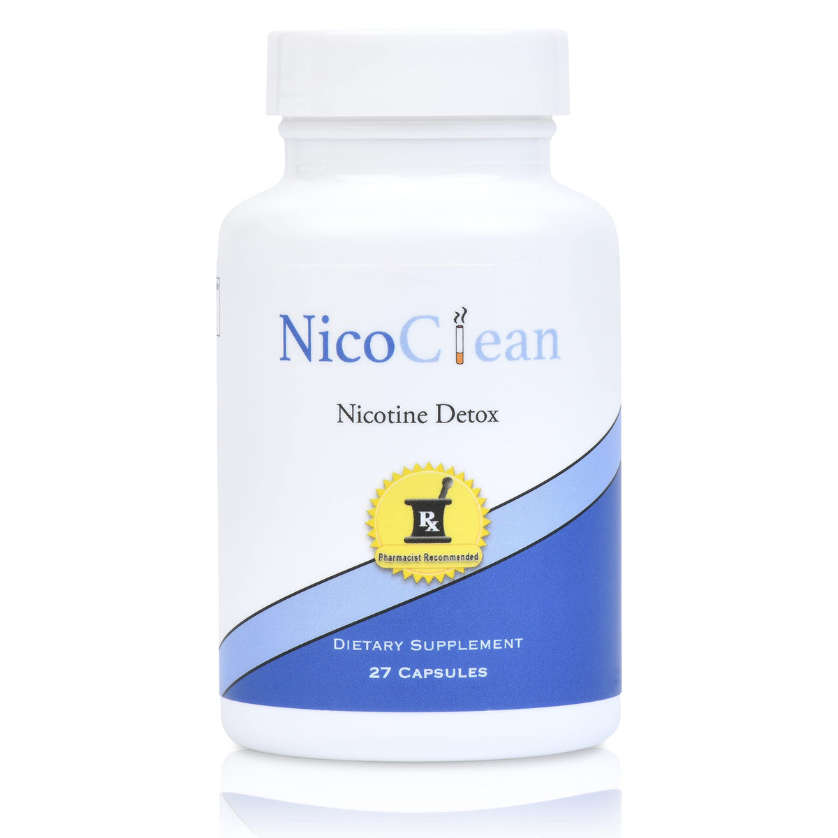NICOCLEAN kit frontal mostrando envase y guía, apoyo natural y claro
