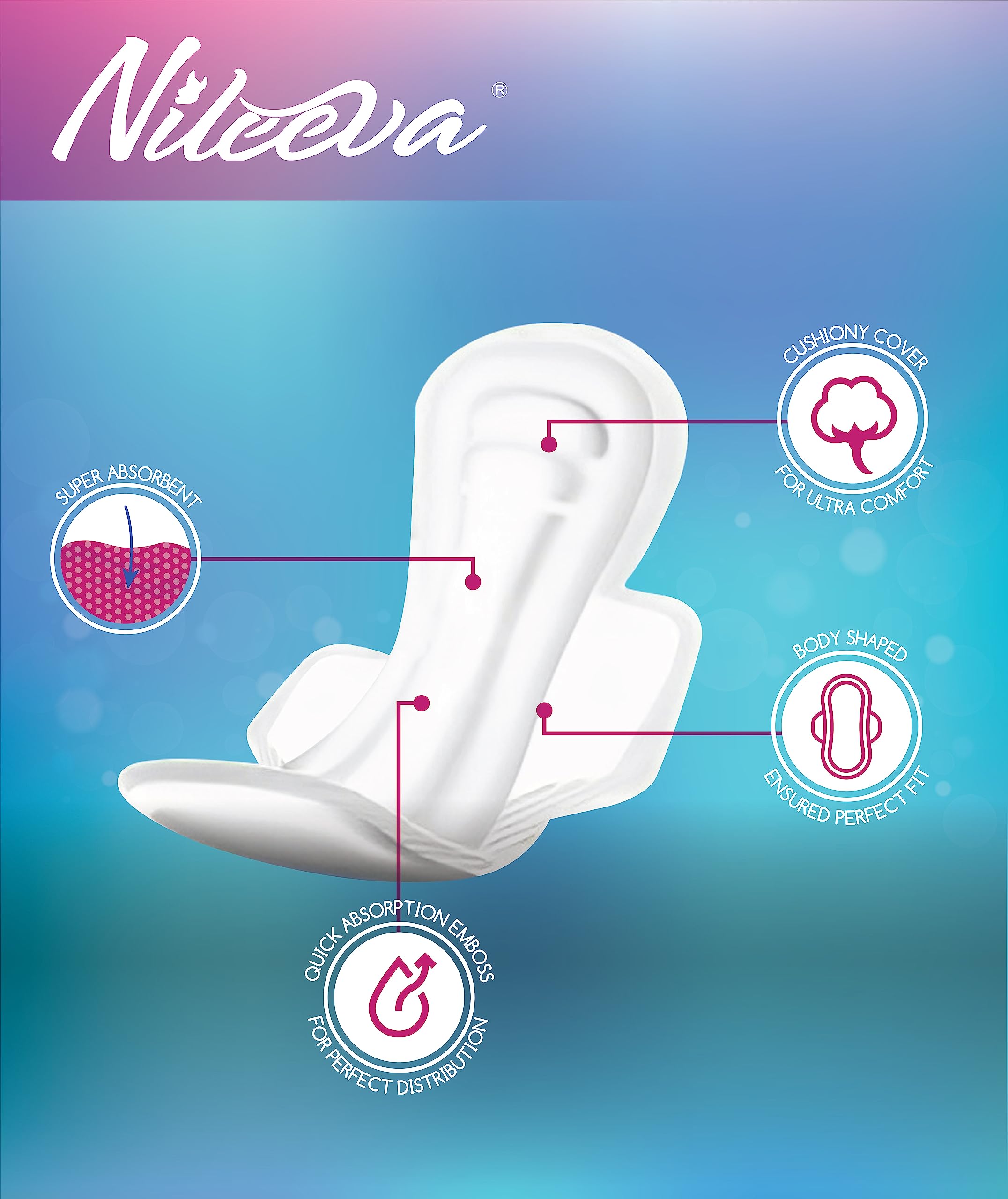 Nileeva textura superior tipo algodón, tacto suave y absorbente