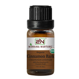 Nirvana Nurture frasco delantero mostrando aceite puro y orgánico