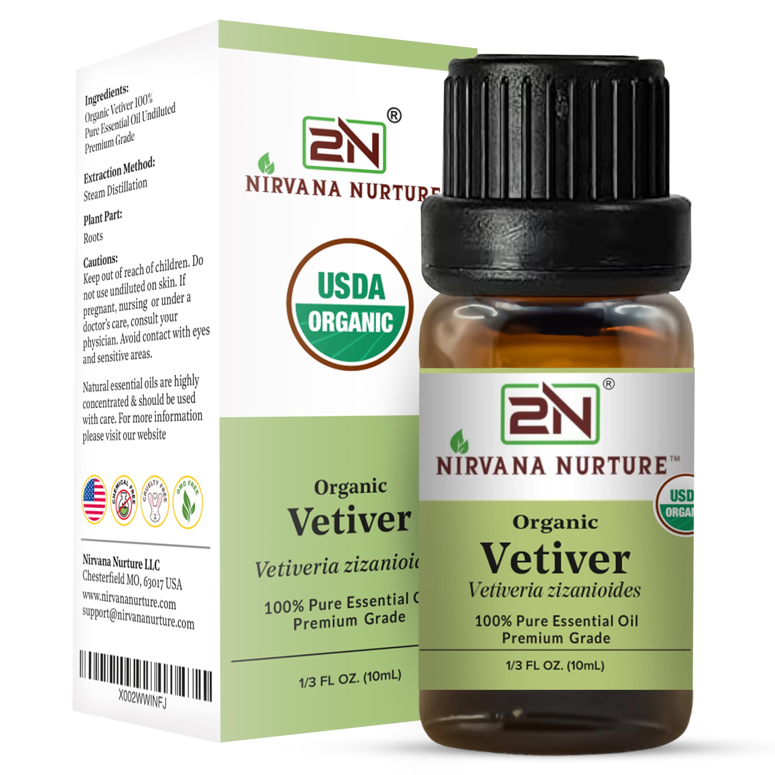 Nirvana Nurture mezcla con aceite portador lista para aplicación segura tópica