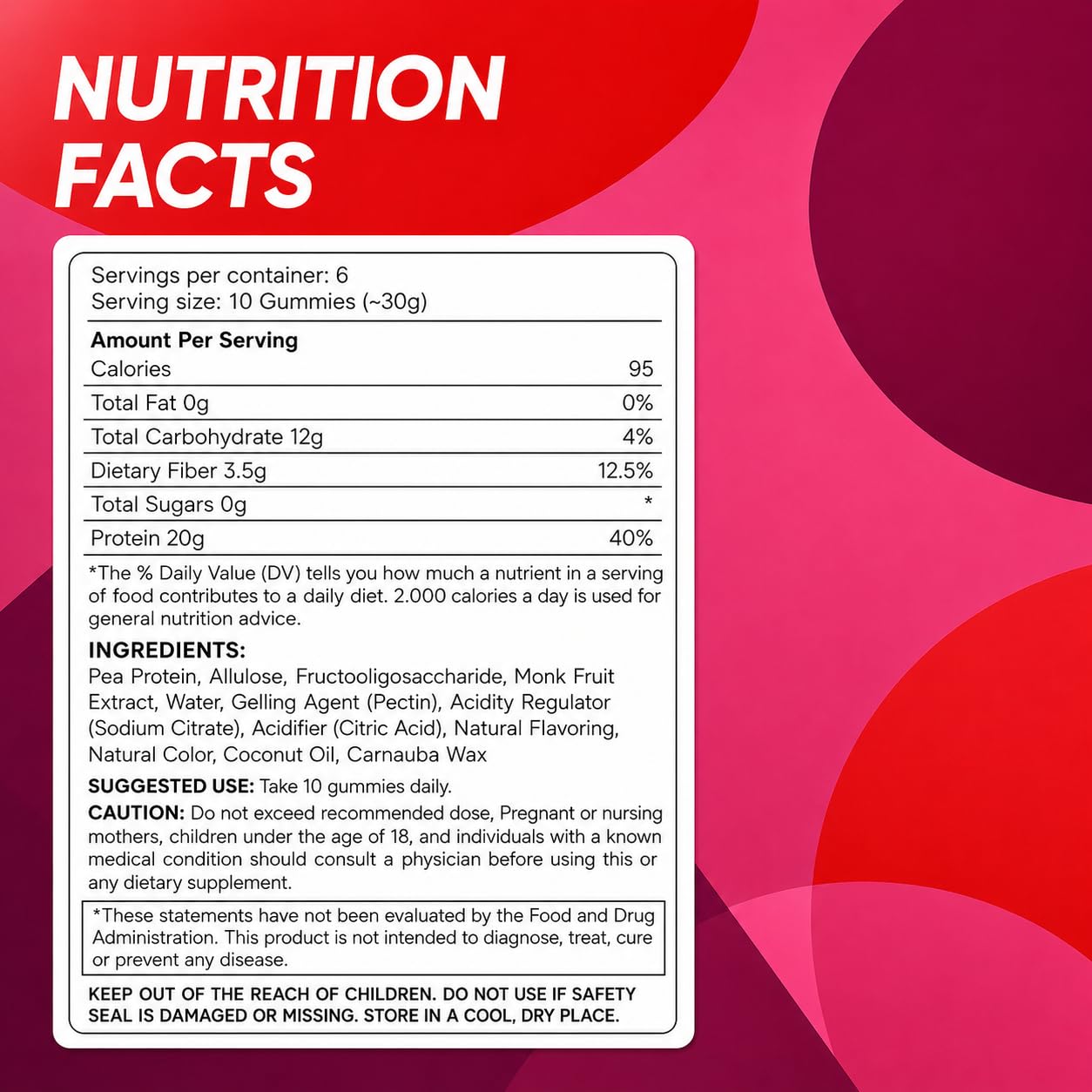 Nitidissima etiqueta con ingredientes y datos nutricionales visibles y claros