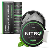 Nitro Pouches lata frontal mostrando diseño y beneficio portátil