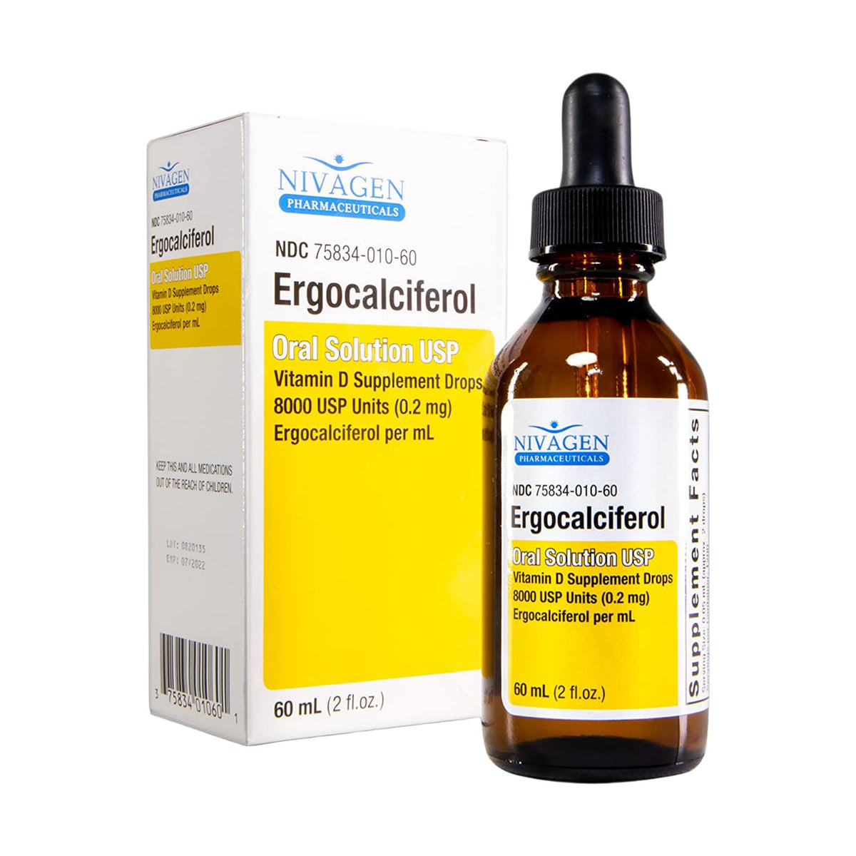 Nivagen botella frontal 60 ml mostrando etiqueta y beneficio de dosis prolongada