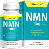 Nivantav envase frontal mostrando diseño y pureza del NMN