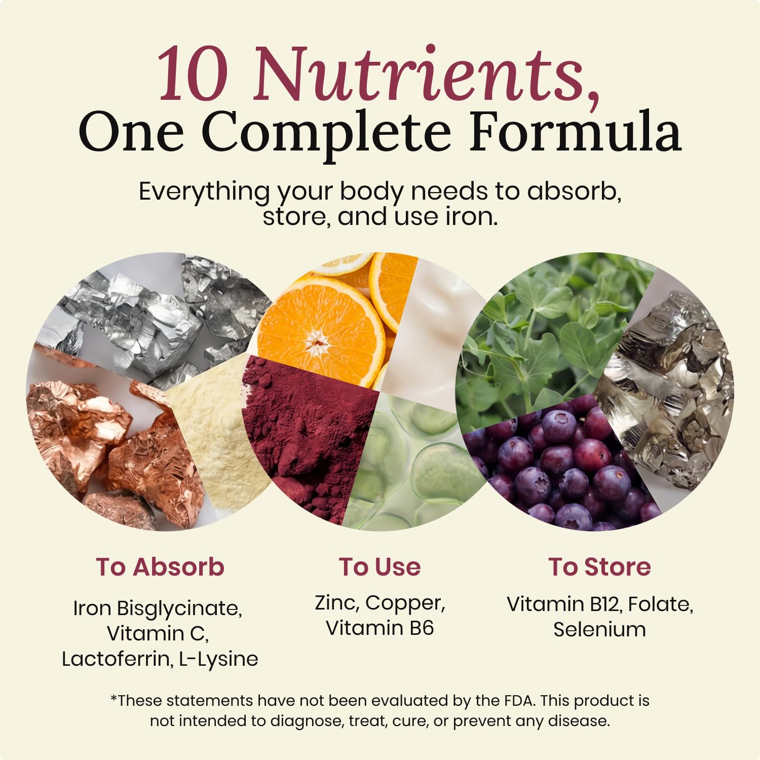 Nivara FerraVital etiqueta con ingredientes clave para rápido reconocimiento