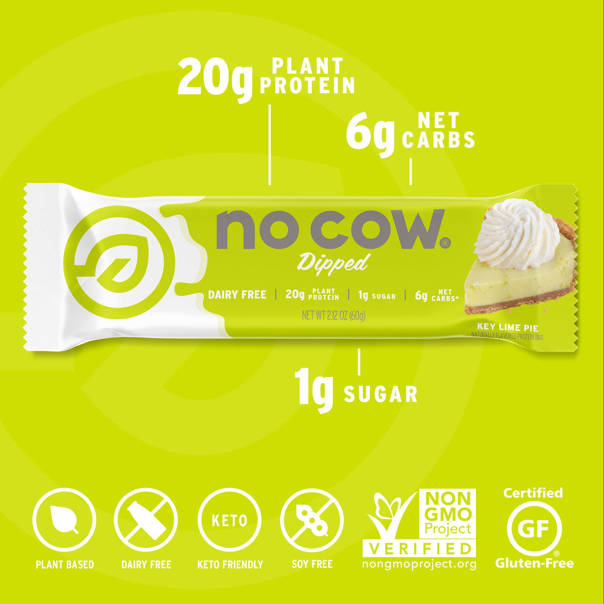 No Cow detalle de textura y capa cremosa que realza sabor y masticabilidad