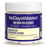 No Days Wasted frasco delante mostrando etiqueta y beneficios visibles
