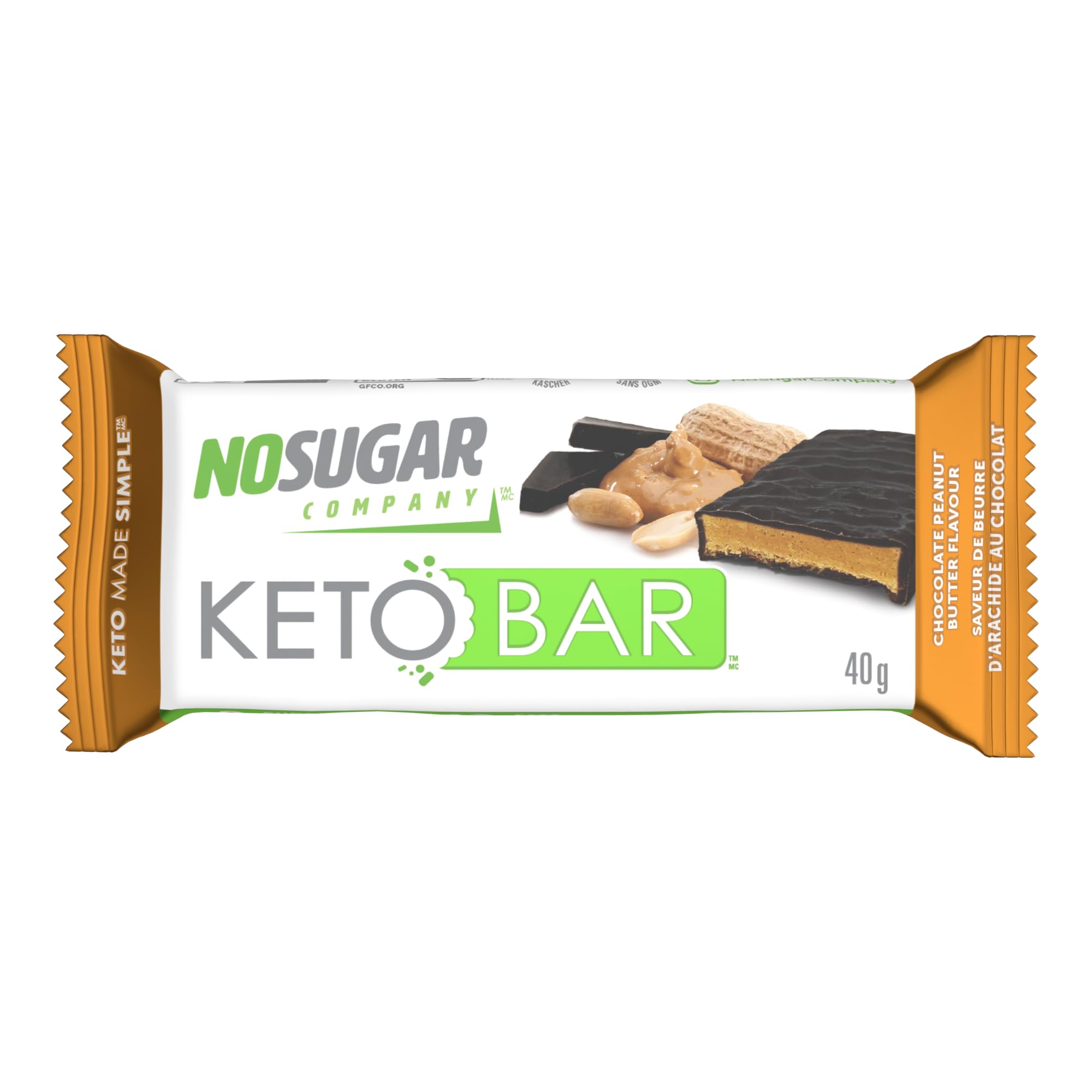 No Sugar Company barra colocada en mesa de trabajo para un snack rápido y energético