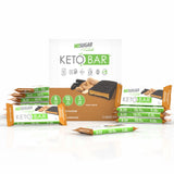 No Sugar Company frente del empaque keto bar, práctico y bajo en carbohidratos