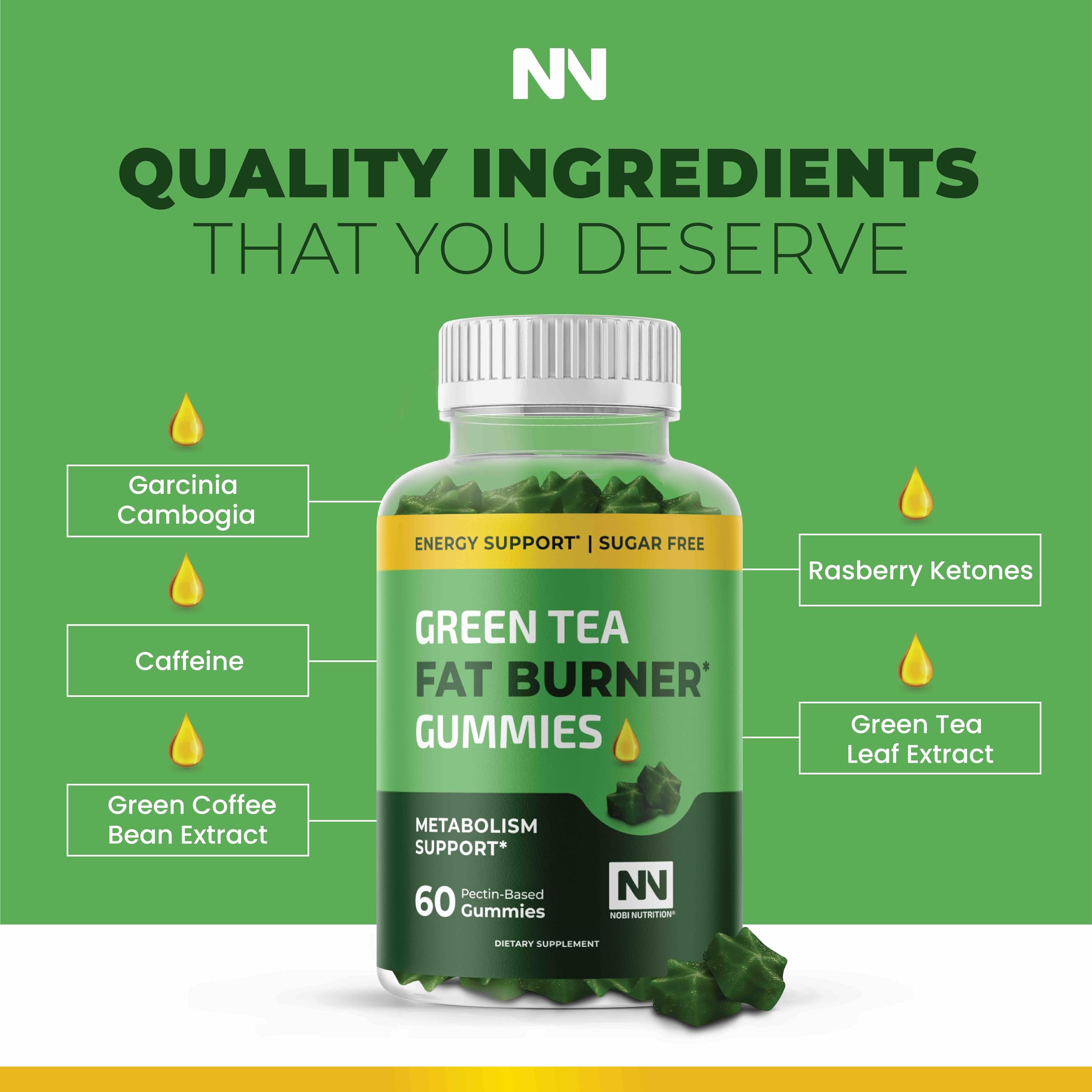 Nobi Nutrition etiqueta cercana destacando ingredientes y confianza