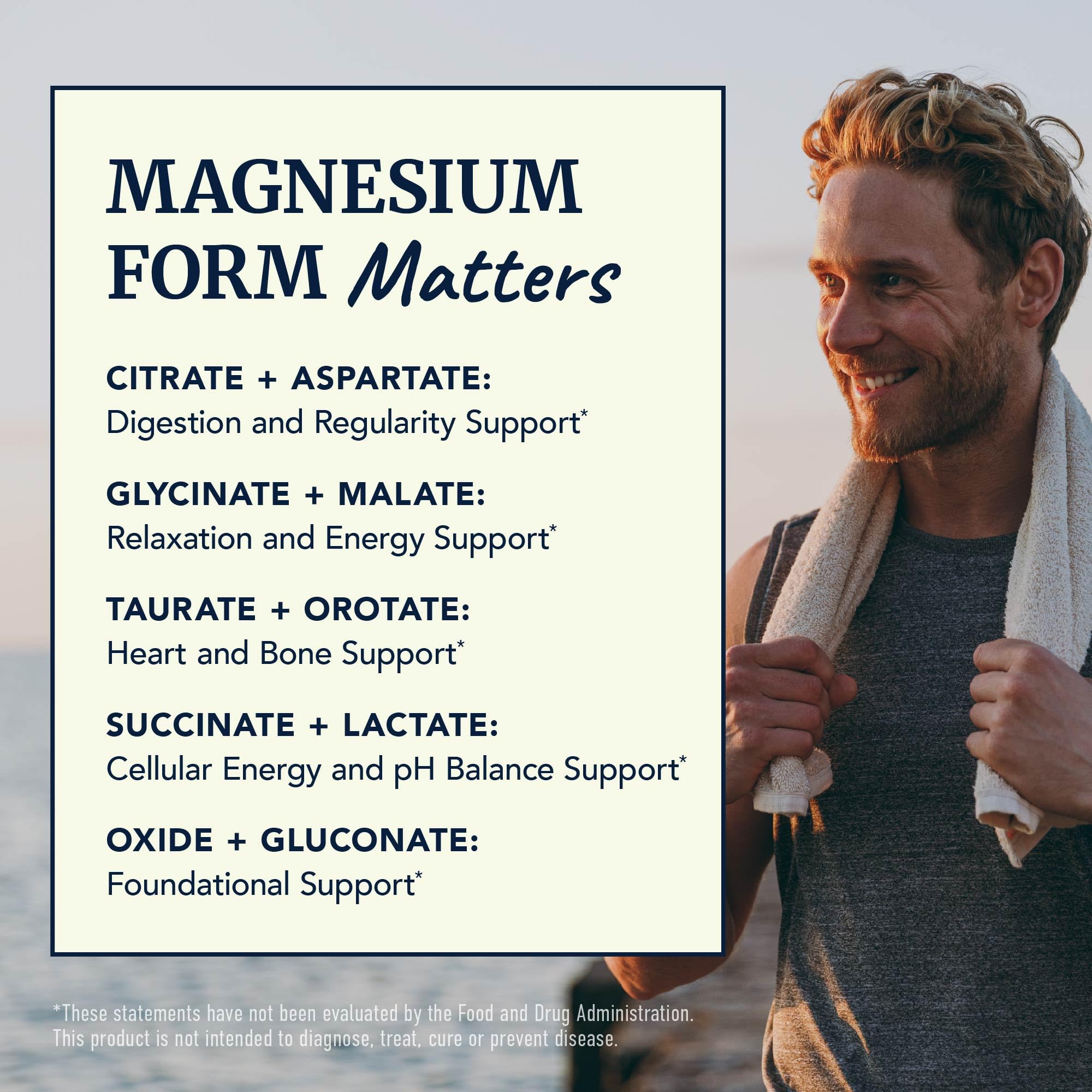 Nobi Nutrition etiqueta con lista de diez formas de magnesio y B6