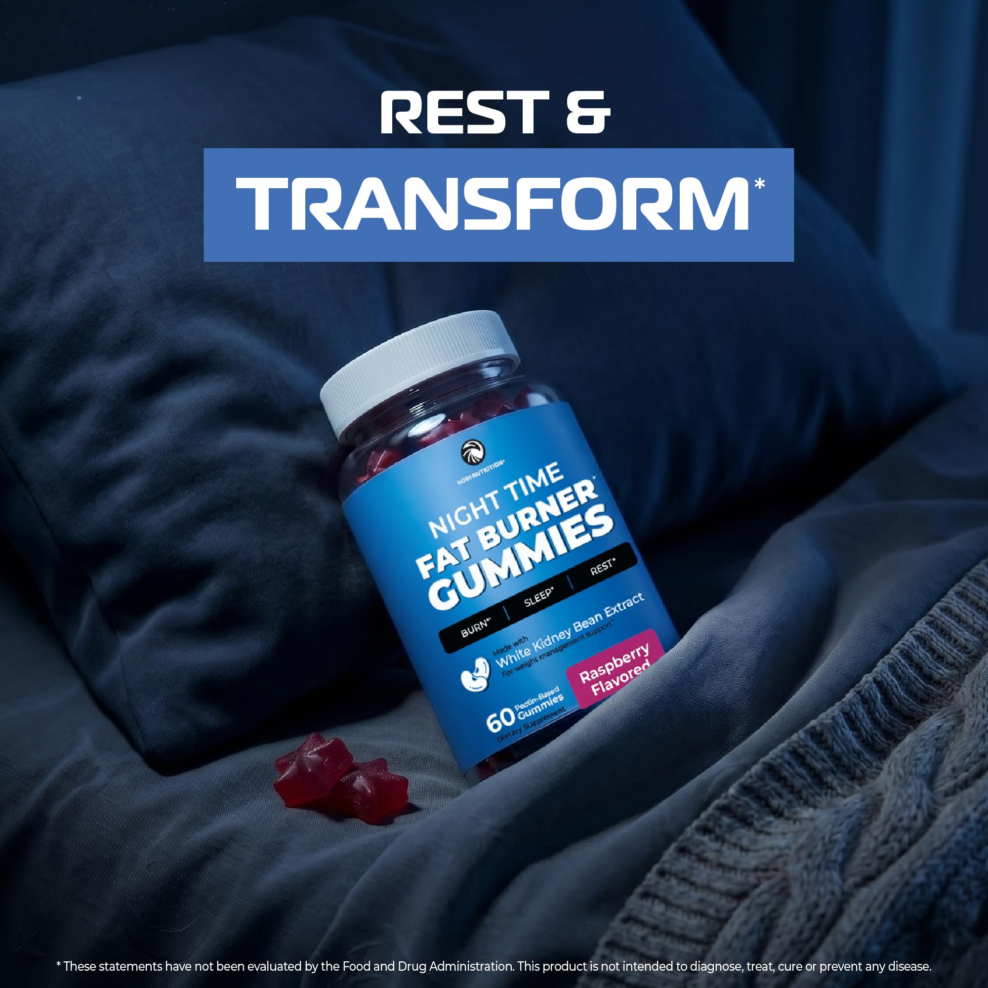 Nobi Nutrition varias gominolas dispuestas mostrando color y consistencia