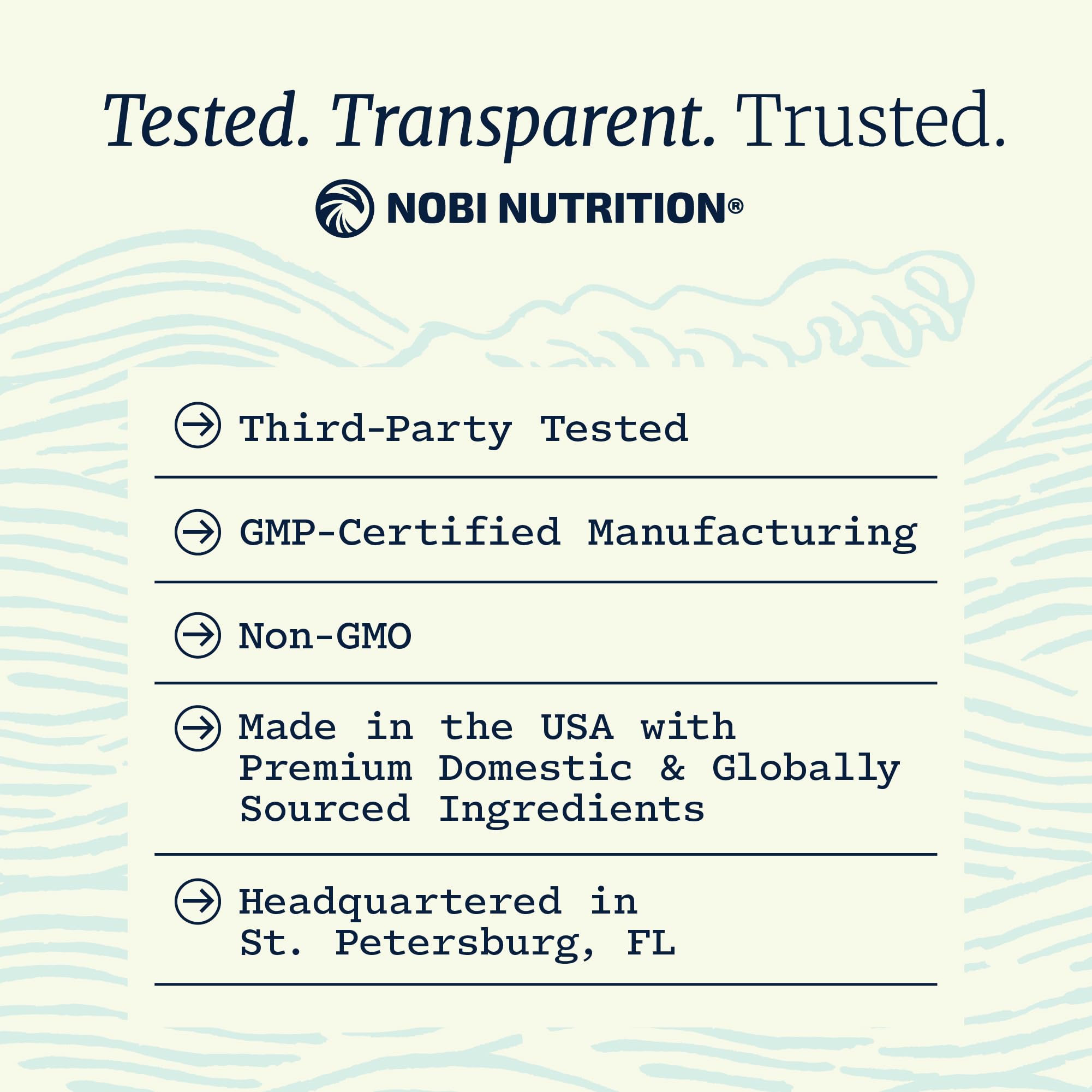 Nobi Nutrition imagen de laboratorio que destaca pruebas de terceros y calidad