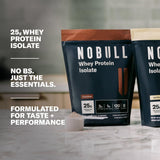 NOBULL envase junto a objetos cotidianos para escala mostrando 30 servicios por paquete