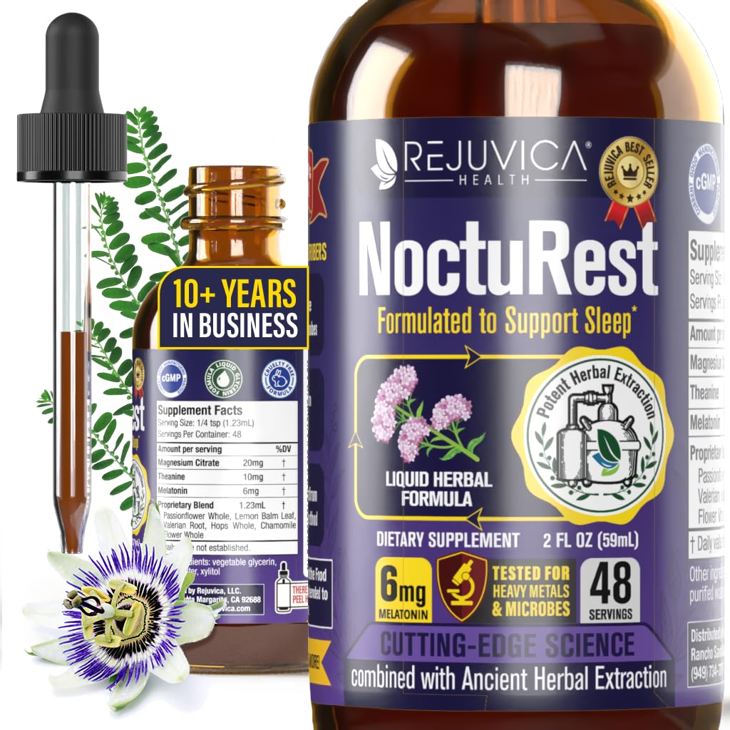 NoctuRest frasco frontal mostrando diseño y tamaño práctico