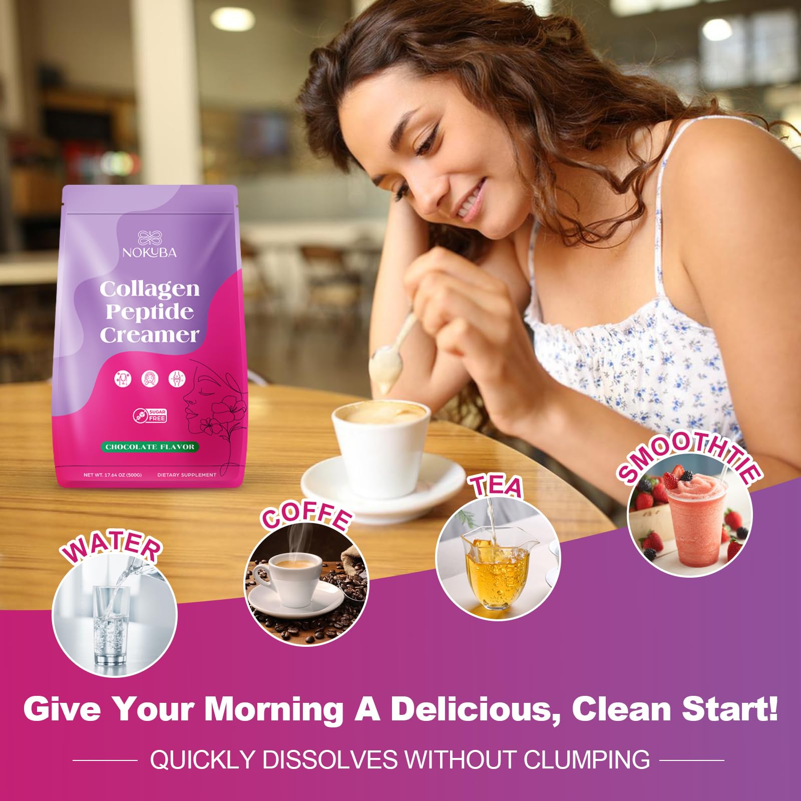 nokuba crema añadida al café mejora sabor y energía