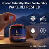 Nola sleep primer plano de textura de gominola LyraSleep mostrando suavidad y sabor agradable