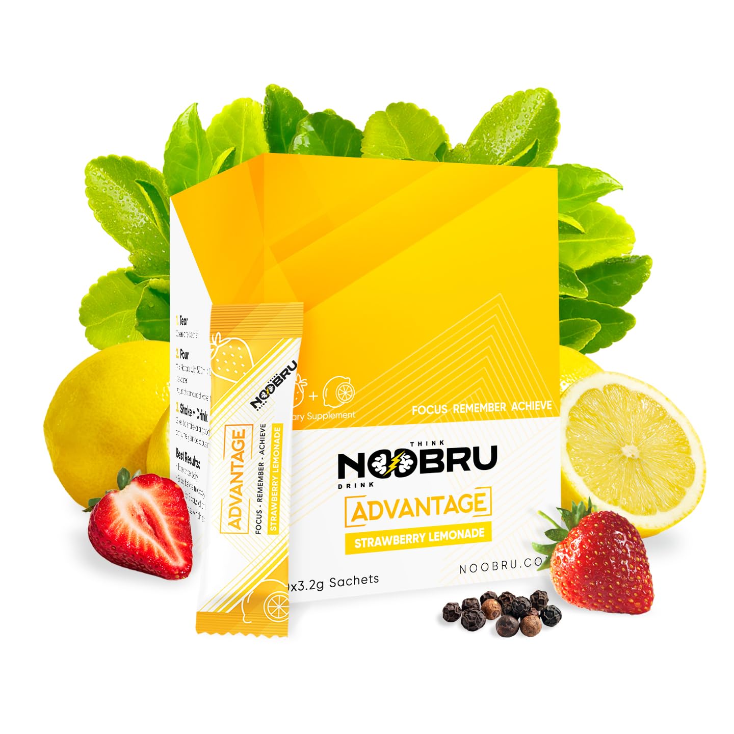 Noobru Advantage frente del empaque mostrando presentación y beneficio práctico