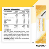 Noobru Advantage polvo del sobre en primer plano que evidencia fácil disolución