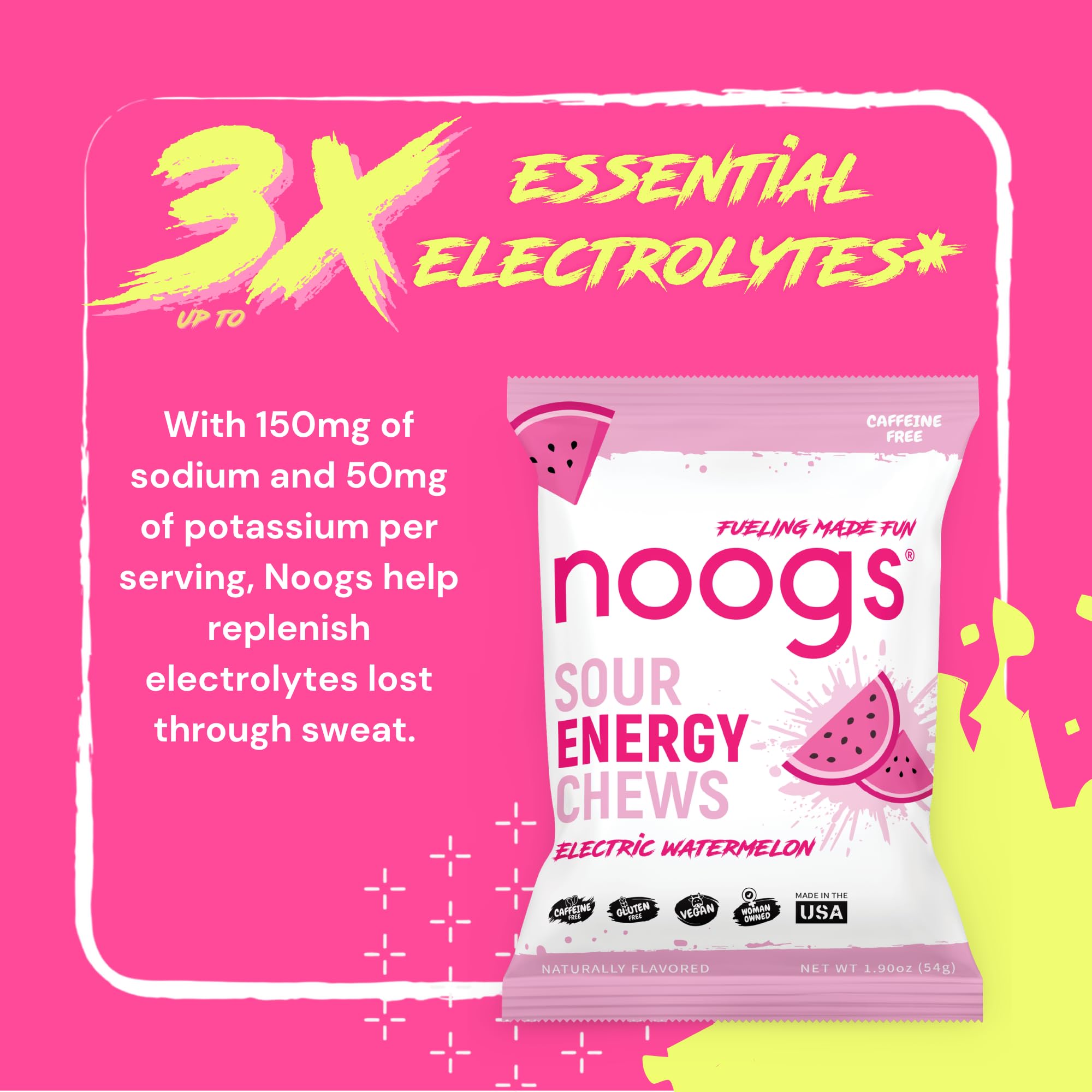 Noogs etiqueta nutricional mostrando sodio 150mg y potasio 50mg