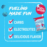 Gomitas Noogs en la mano listas para consumo durante entrenamiento y aporte energético inmediato