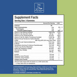 Noor Vitamins detalle de la etiqueta con certificación Halal y lista de ingredientes