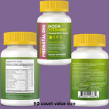 Noor Vitamins comparación de tamaño del softgel junto a una moneda para escala