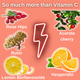 Noor Vitamins tabletas en plato ilustrando sabor naranja apetecible
