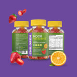 Noor Vitamins gomitas junto a desayuno infantil, integración en rutina
