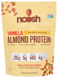 NOOSH envase frontal mostrando etiqueta vainilla y 20 g proteína por porción
