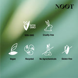 NOOT ingredientes naturales organizados que muestran origen botánico