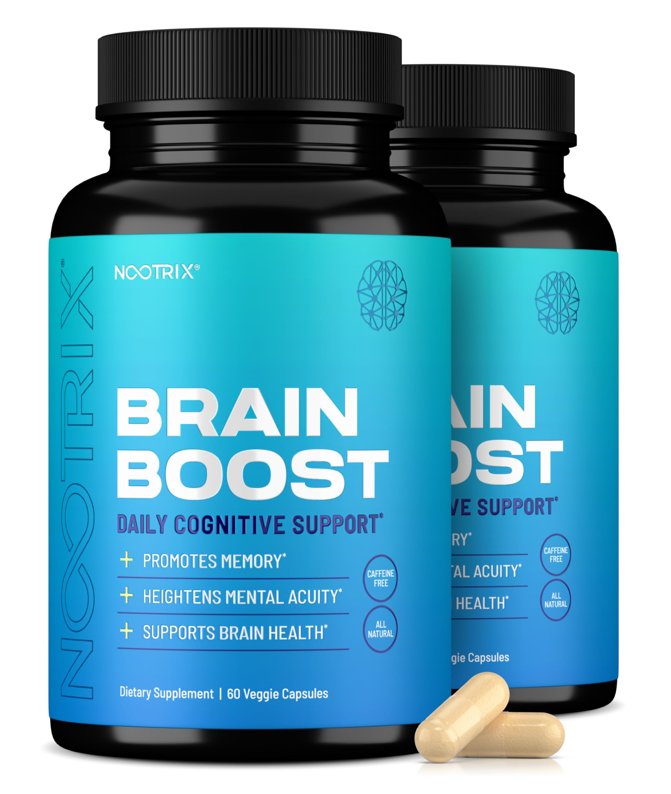 Nootrix frasco frontal mostrando etiqueta y beneficio de enfoque
