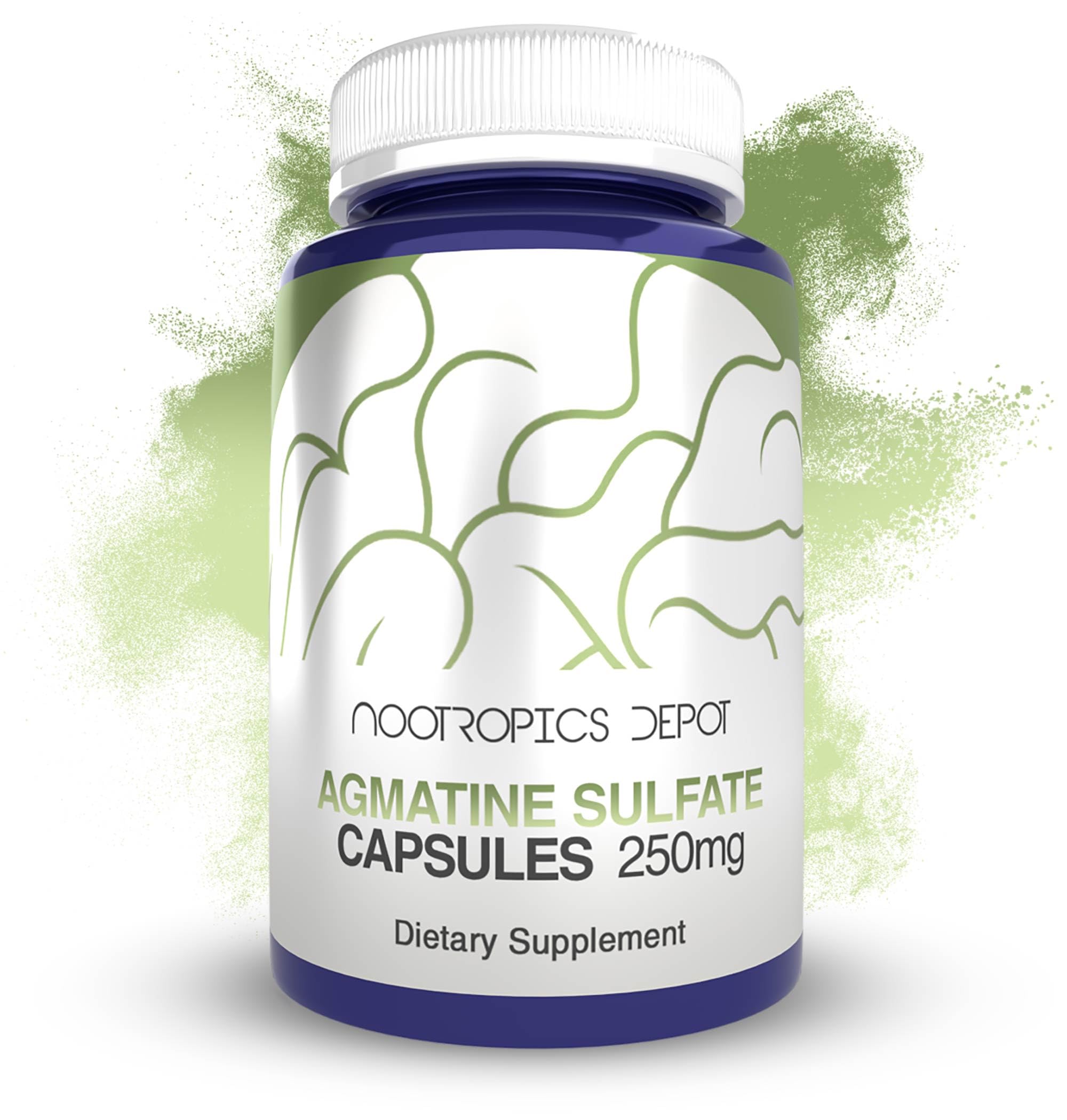 Nootropics Depot envase frontal mostrando cápsulas y beneficio de dosificación precisa
