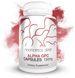 Nootropics Depot Alpha GPC detalle de cápsula para apreciar la textura y facilidad de ingestión