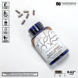 Persona tomando una cápsula Nootropics Depot Black Ginger antes del entrenamiento para apoyo energético