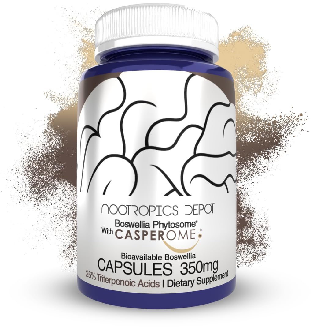 Nootropics Depot frasco delantero mostrando cápsulas y beneficio de dosificación práctica
