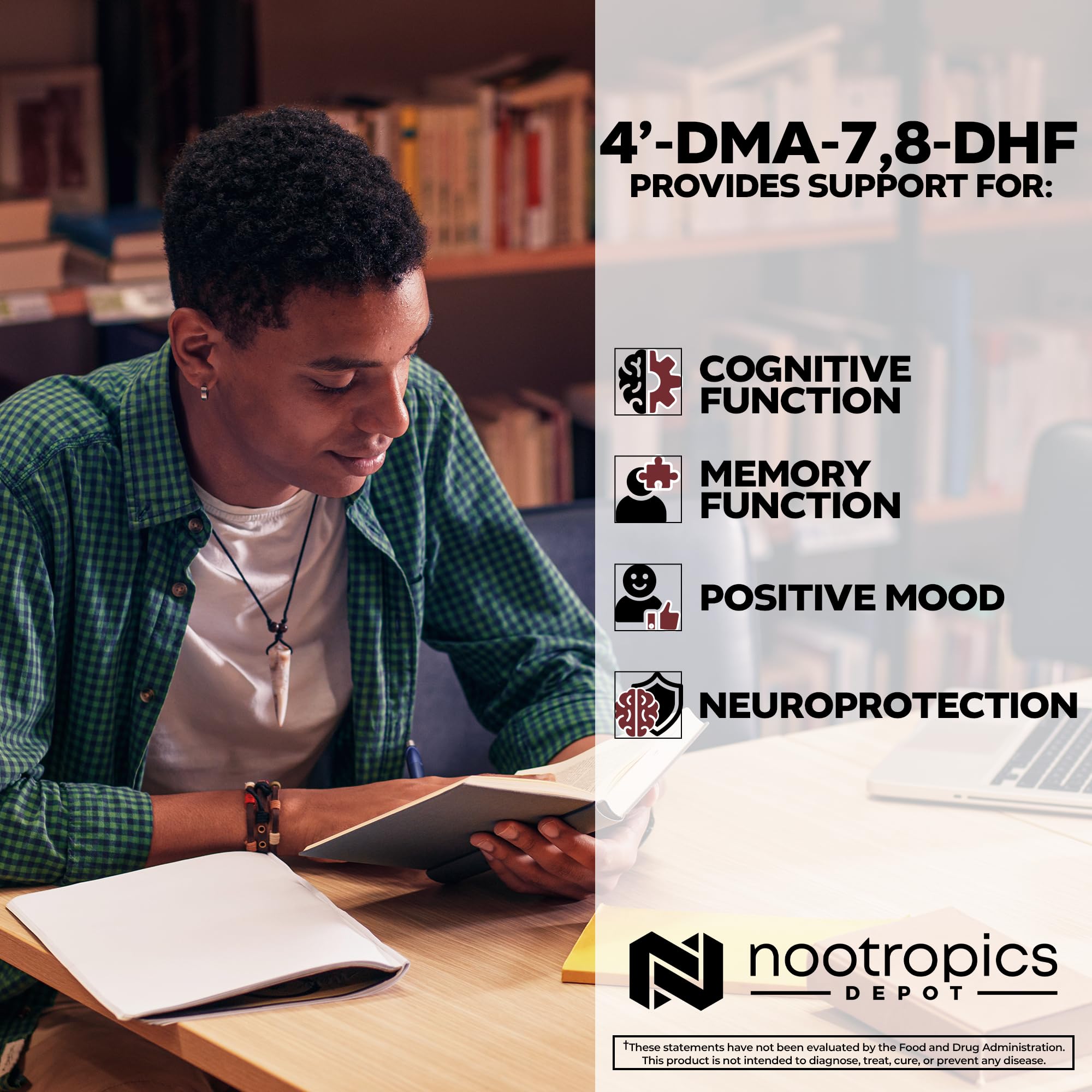Nootropics Depot cápsula en mano demostrando escala y facilidad de manipulación