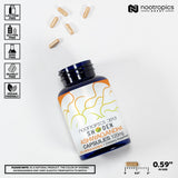 Nootropics Depot cápsula en mano para comparar tamaño y dosificación práctica
