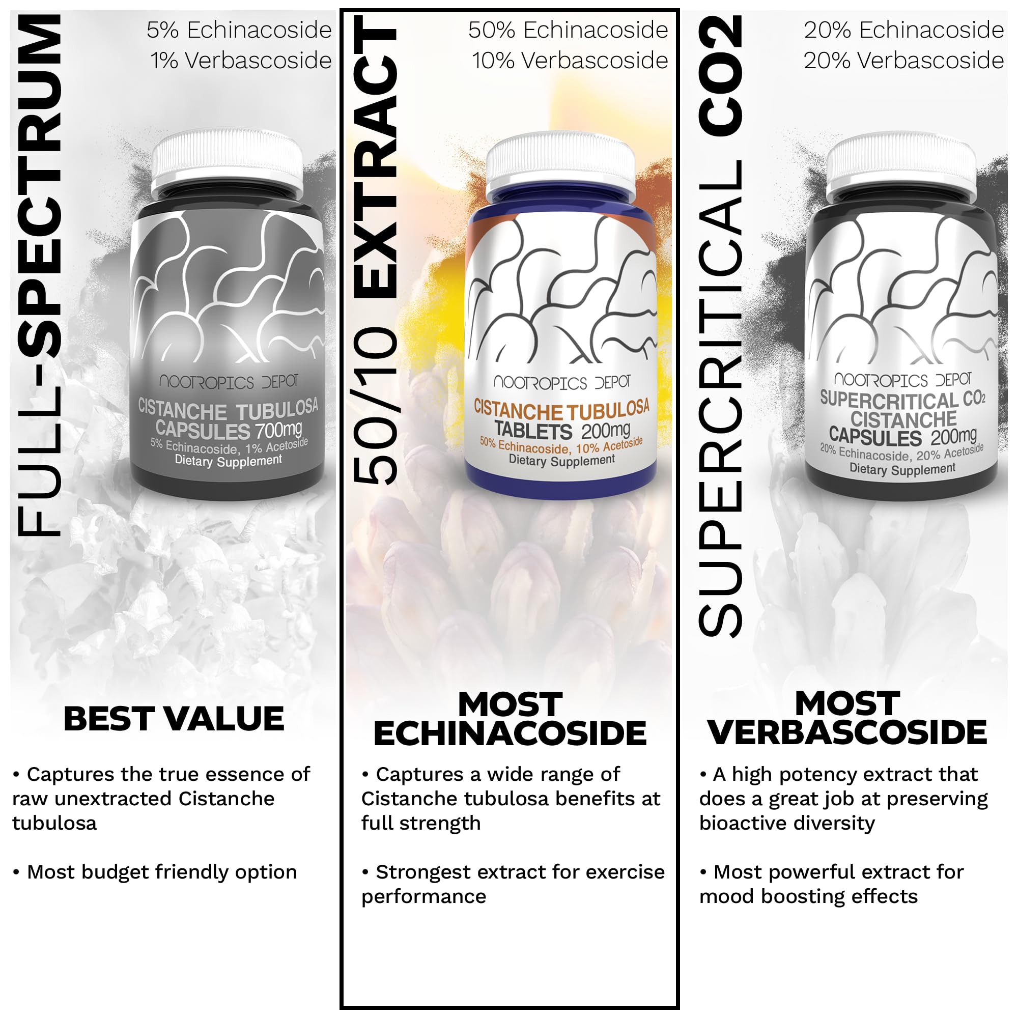 Nootropics Depot tabletas junto a equipo de entrenamiento para energía