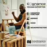 Nootropics Depot cápsulas en uso sobre mesa de estudio para concentración