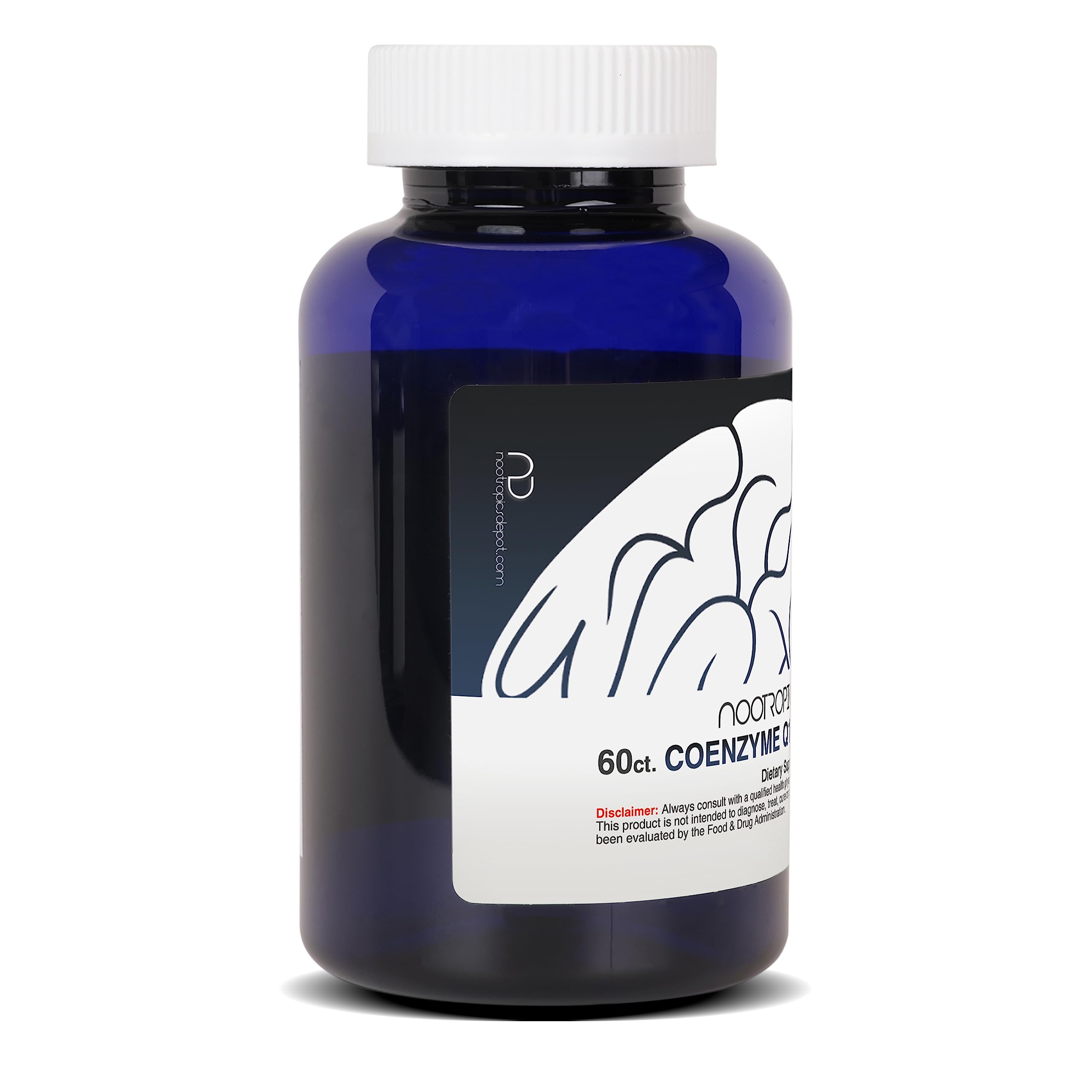 Nootropics Depot CoQ10 en una mesa de entrenamiento para energía y recuperación