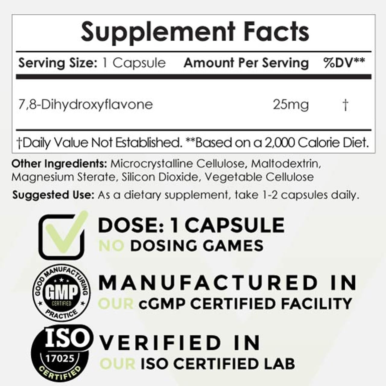 Nootropics Depot primer plano de cápsula resaltando calidad y dosificación 25 mg