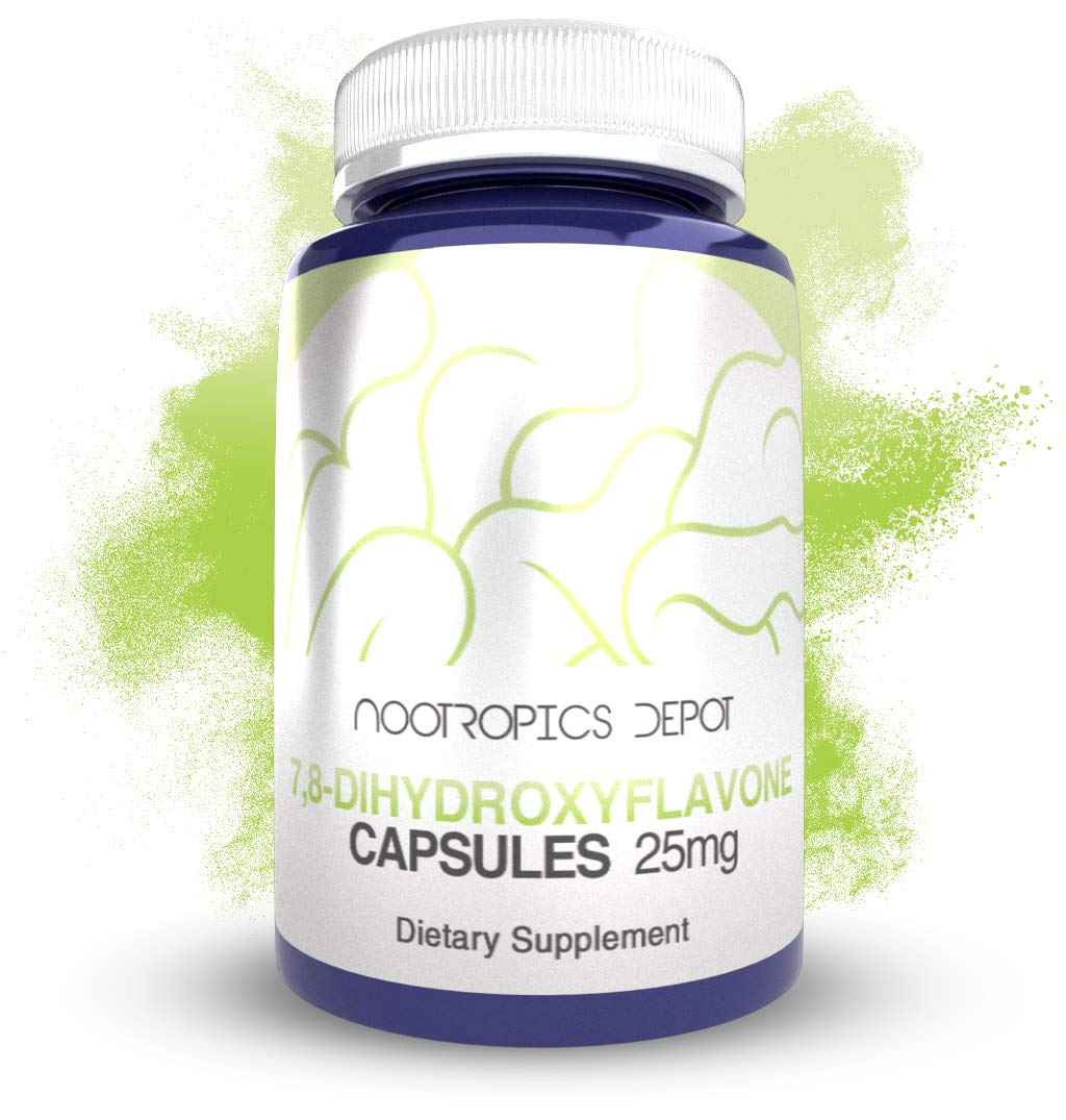 Nootropics Depot envase frontal con etiqueta clara y beneficio de calidad