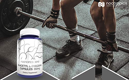 Nootropics Depot etiqueta ampliada con información de ingredientes y pruebas, beneficio transparencia