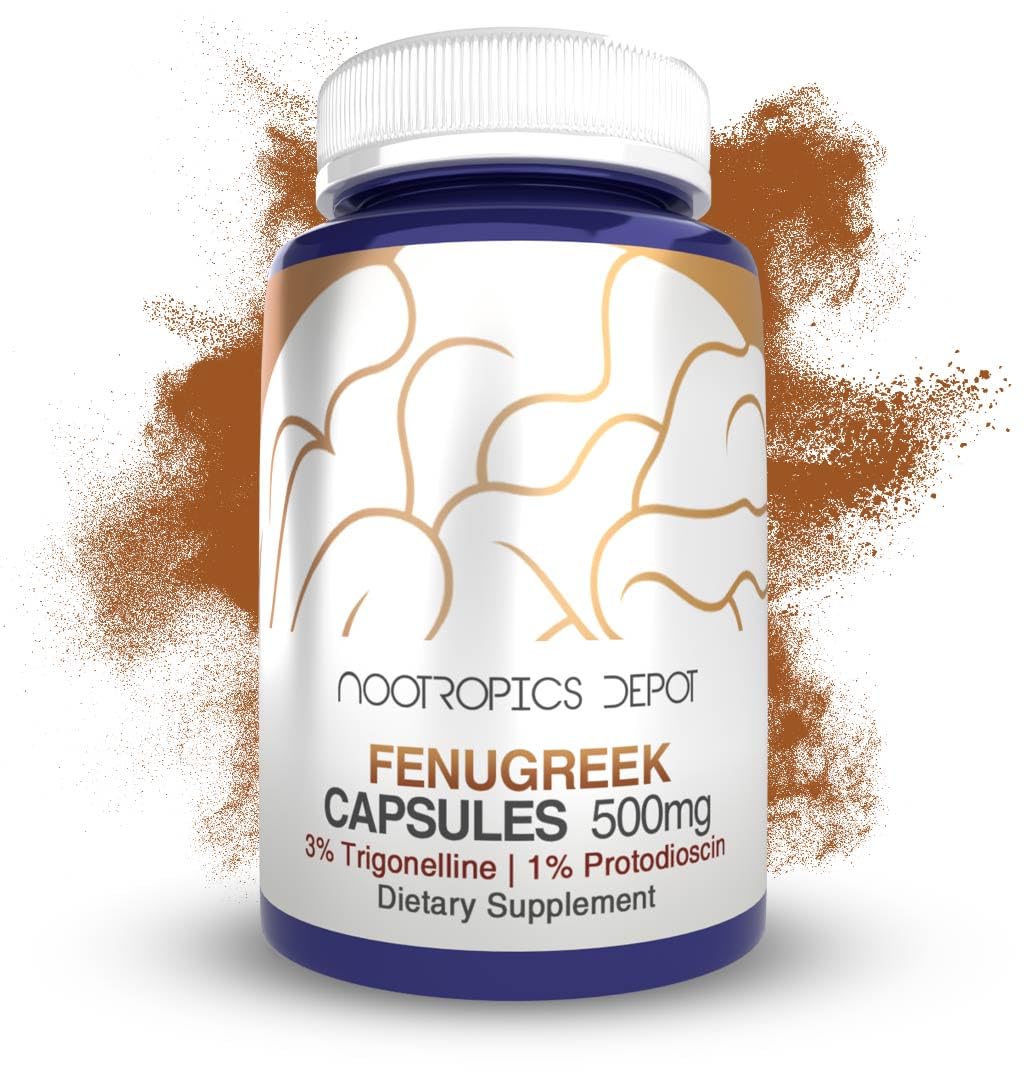 Nootropics Depot frasco frontal mostrando cápsulas y beneficios