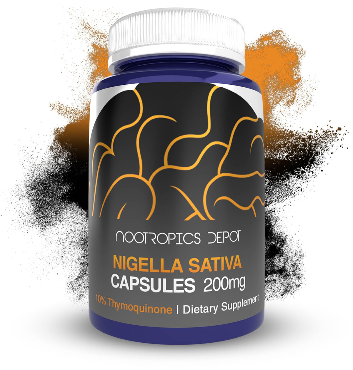 Nootropics Depot frasco del producto mostrando envase y diseño, confianza en calidad