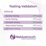 Nootropics Depot Infini-B en escritorio transmitiendo enfoque y productividad